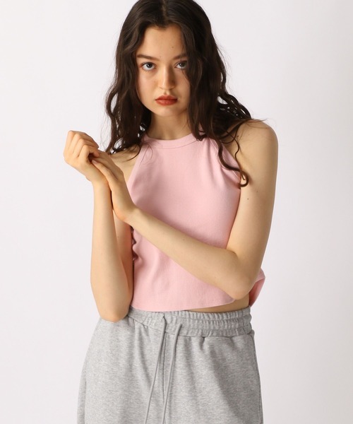 FOREVER 21（フォーエバー トゥエンティーワン）の「【2025SS】カップ付きアメスリタンクトップ（タンクトップ・レディース・ピンク/ブラック/オフホワイト/チャコールグレー・SMALL/MEDIUM）」の12枚目の写真
