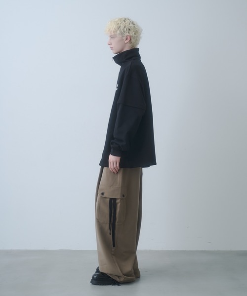 セール】Half zip high neck sweat - ハーフジップハイネック