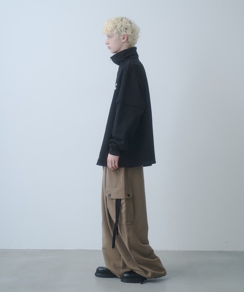 セール】Half zip high neck sweat - ハーフジップハイネック