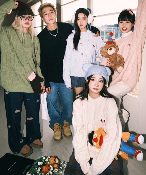 WESTBOY(ウエストボーイ)の「オーバーサイズ ケーブルニットセーター WO25S2TP05【WB ORIGINALS】(ニット/セーター・メンズ・ホワイト/グレー/ブラック・L/M/XL)」の7枚目の写真