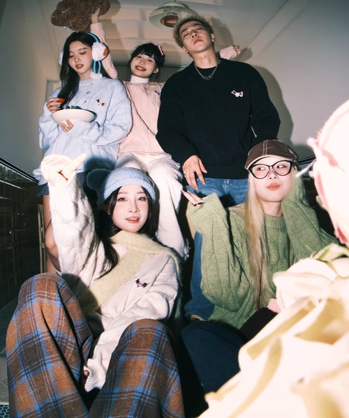 WESTBOY(ウエストボーイ)の「オーバーサイズ ケーブルニットセーター WO25S2TP05【WB ORIGINALS】(ニット/セーター・メンズ・ホワイト/グレー/ブラック・L/M/XL)」の9枚目の写真