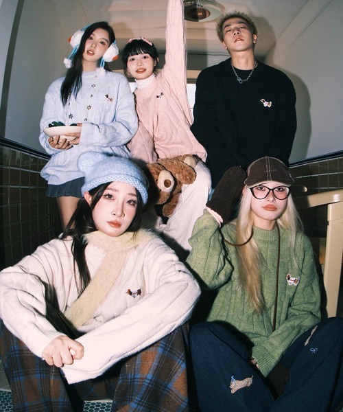 WESTBOY(ウエストボーイ)の「オーバーサイズ ケーブルニットセーター WO25S2TP05【WB ORIGINALS】(ニット/セーター・メンズ・ホワイト/グレー/ブラック・L/M/XL)」の12枚目の写真