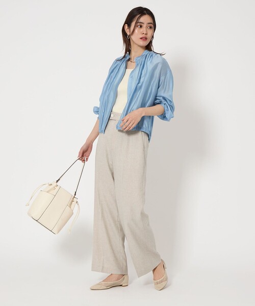 リネンライク ジレ ―マシンウォッシャブル・ストレッチ― リネンライク ジレ ―マシンウォッシャブル・ストレッチ―