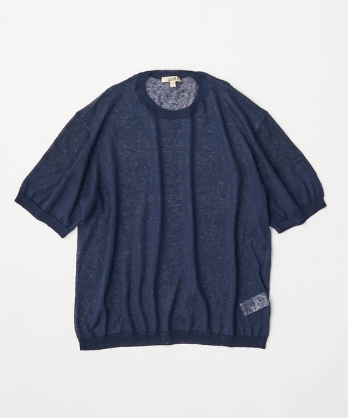 SALE！アンフィル unfil オーバーサイズ ニットTシャツ レディース ハイカウント リネン カットソー プルオーバー 日本製 WVSP-UW129 unfil SALE！アンフィル オーバーサイズ ニットTシャツ