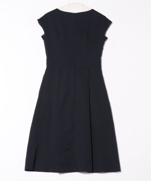 m.f.editorial（エムエフエディトリアル）の「【ストレッチ ウォッシャブル UV】m.f.エディトリアルレディース 半袖タックワンピース(セットアップ可能)（ワンピース・レディース・ネイビー・S/MEDIUM/LARGE）」の2枚目の写真