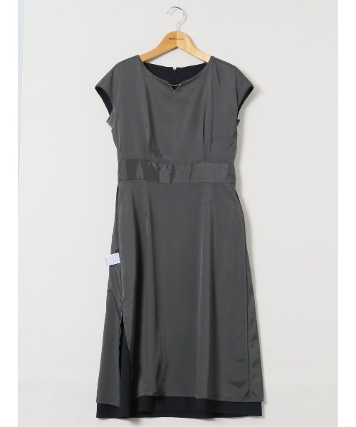 m.f.editorial（エムエフエディトリアル）の「【ストレッチ ウォッシャブル UV】m.f.エディトリアルレディース 半袖タックワンピース(セットアップ可能)（ワンピース・レディース・ネイビー・S/MEDIUM/LARGE）」の12枚目の写真