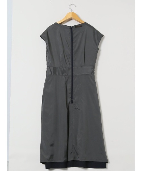 m.f.editorial（エムエフエディトリアル）の「【ストレッチ ウォッシャブル UV】m.f.エディトリアルレディース 半袖タックワンピース(セットアップ可能)（ワンピース・レディース・ネイビー・S/MEDIUM/LARGE）」の13枚目の写真