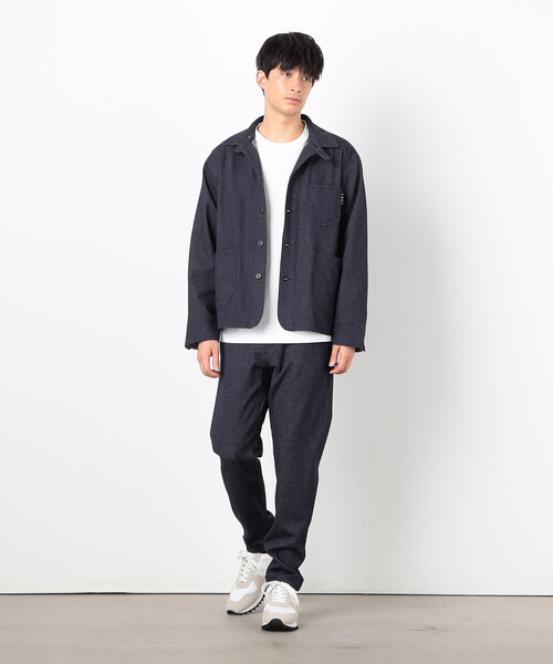COMME CA ISM(コムサイズム)の「デニムライクストレッチ カバーオール(ブルゾン・メンズ・ネイビー・LARGE/MEDIUM)」の3枚目の写真