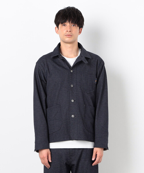 COMME CA ISM(コムサイズム)の「デニムライクストレッチ カバーオール(ブルゾン・メンズ・ネイビー・LARGE/MEDIUM)」の6枚目の写真