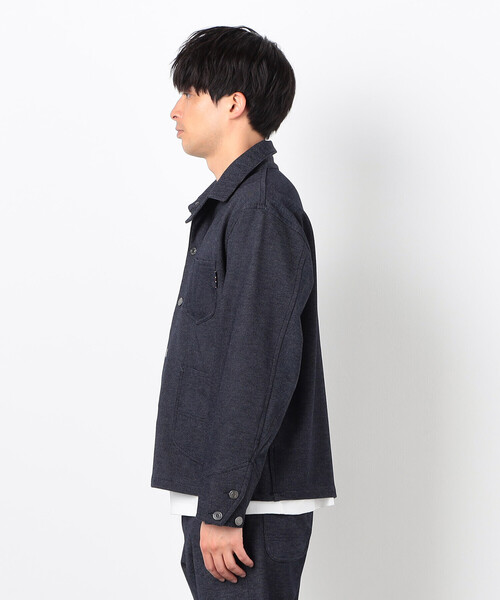 COMME CA ISM(コムサイズム)の「デニムライクストレッチ カバーオール(ブルゾン・メンズ・ネイビー・LARGE/MEDIUM)」の7枚目の写真