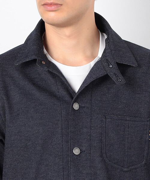 COMME CA ISM(コムサイズム)の「デニムライクストレッチ カバーオール(ブルゾン・メンズ・ネイビー・LARGE/MEDIUM)」の9枚目の写真