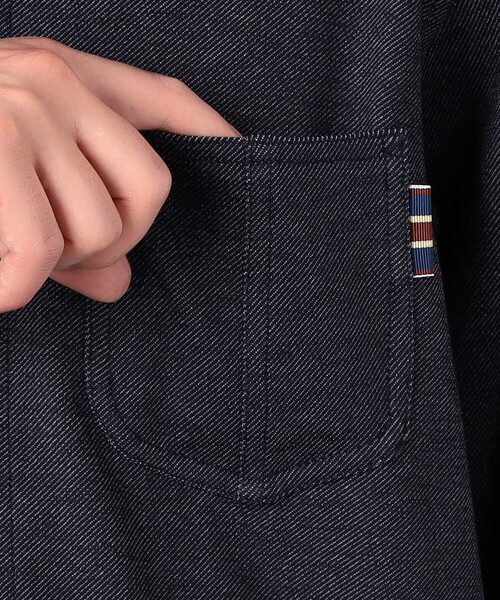 COMME CA ISM(コムサイズム)の「デニムライクストレッチ カバーオール(ブルゾン・メンズ・ネイビー・LARGE/MEDIUM)」の13枚目の写真