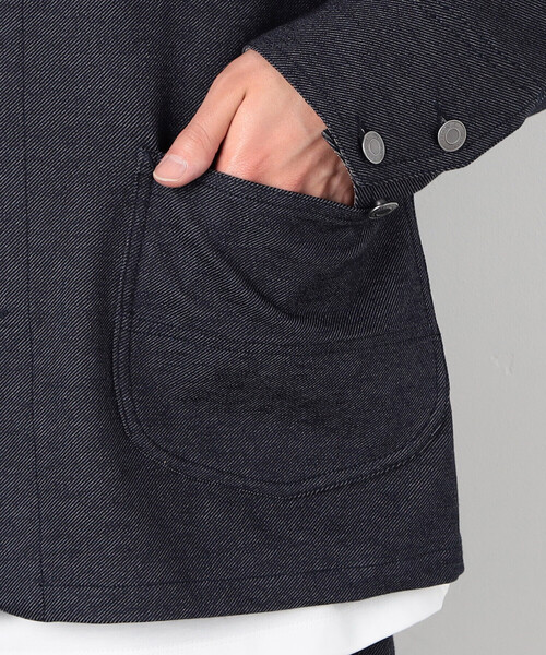COMME CA ISM(コムサイズム)の「デニムライクストレッチ カバーオール(ブルゾン・メンズ・ネイビー・LARGE/MEDIUM)」の14枚目の写真