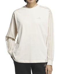 アディダス adidas エッセンシャルズ プラス スリーストライプス 長袖Tシャツ