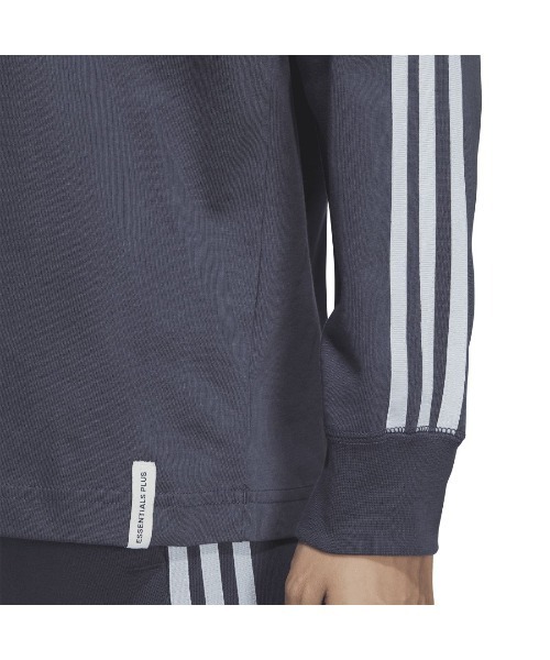 adidas(アディダス)の「アディダス adidas エッセンシャルズ プラス スリーストライプス 長袖Tシャツ(Tシャツ/カットソー・レディース・ライトベージュ/ネイビー・S/M/L/XL)」の12枚目の写真