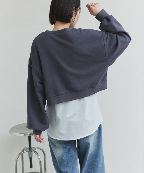 ad thie(アドティエ)の「シャツ レイヤード タンクトップ(タンクトップ・レディース・オフホワイト/ネイビー系/ブルー系・FREE)」の9枚目の写真