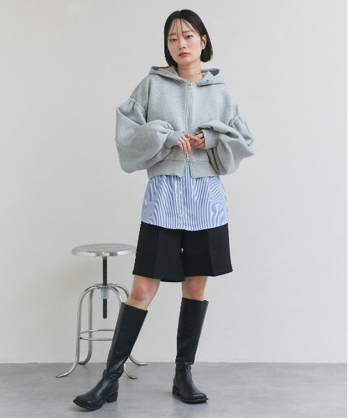 ad thie(アドティエ)の「シャツ レイヤード タンクトップ(タンクトップ・レディース・オフホワイト/ネイビー系/ブルー系・FREE)」の21枚目の写真