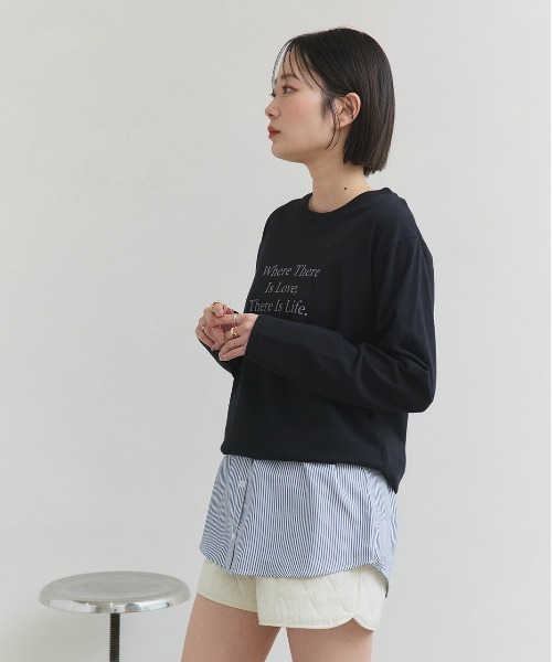 ad thie(アドティエ)の「シャツ レイヤード タンクトップ(タンクトップ・レディース・オフホワイト/ネイビー系/ブルー系・FREE)」の18枚目の写真