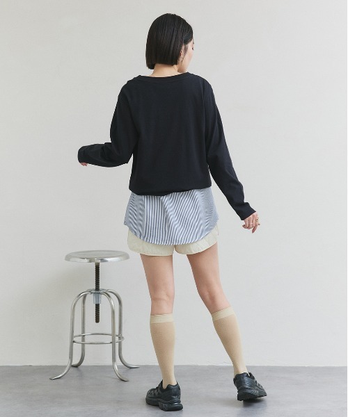 ad thie(アドティエ)の「シャツ レイヤード タンクトップ(タンクトップ・レディース・オフホワイト/ネイビー系/ブルー系・FREE)」の19枚目の写真