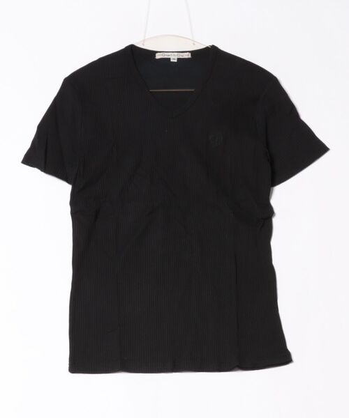 NO WAY(ノーウェイ)の「/Growth by Grail/ワンポイント針抜きVネックT(Tシャツ/カットソー・メンズ・ブラック/グレー/ホワイト・MEDIUM/X-LARGE/LARGE)」の6枚目の写真