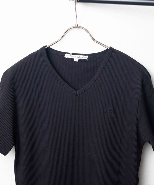 NO WAY(ノーウェイ)の「/Growth by Grail/ワンポイント針抜きVネックT(Tシャツ/カットソー・メンズ・ブラック/グレー/ホワイト・MEDIUM/X-LARGE/LARGE)」の12枚目の写真