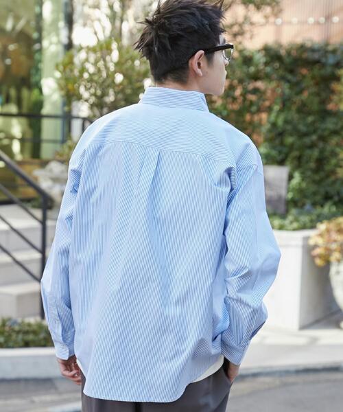 WEGO（ウィゴー）の「WEGO/オックスフォードワンポイントロングスリーブシャツ（シャツ/ブラウス・メンズ・ホワイト/ブルー系その他4・MEDIUM/LARGE）」の13枚目の写真