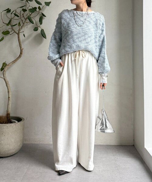 DouDou(ドゥドゥ)の「ドロストスウェットパンツ(その他パンツ・レディース・ホワイト/グレー/ライトベージュ/モカ/ブラック・36/38)」の7枚目の写真