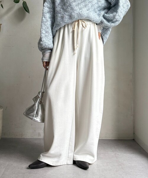 DouDou(ドゥドゥ)の「ドロストスウェットパンツ(その他パンツ・レディース・ホワイト/グレー/ライトベージュ/モカ/ブラック・36/38)」の10枚目の写真