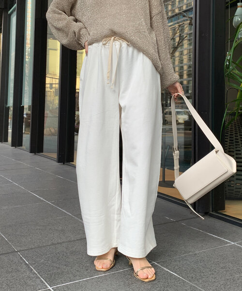 DOUDOU ドロストスウェットパンツ 2色 DouDou パンツ ドロストスウェットパンツ レディース : ZOZOTOWN