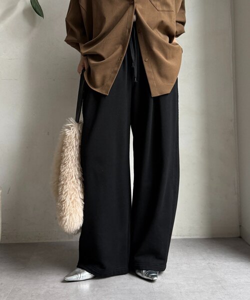 DOUDOU ドロストスウェットパンツ 2色 DouDou パンツ ドロストスウェットパンツ レディース : ZOZOTOWN