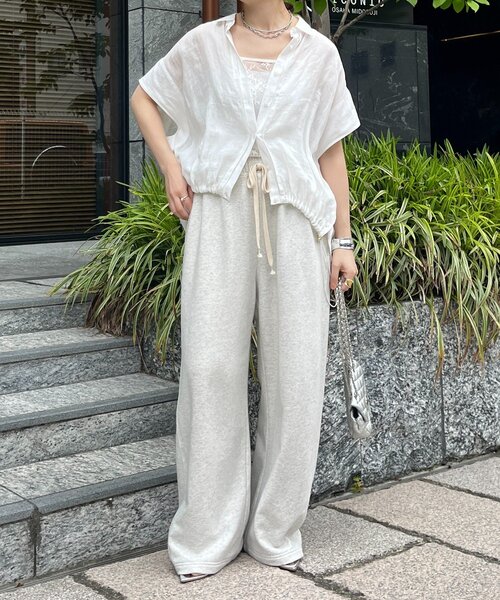 DouDou(ドゥドゥ)の「ドロストスウェットパンツ(その他パンツ・レディース・ホワイト/グレー/ライトベージュ/モカ/ブラック・36/38)」の21枚目の写真