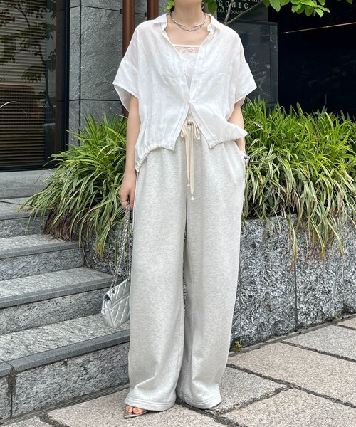 DouDou(ドゥドゥ)の「ドロストスウェットパンツ(その他パンツ・レディース・ホワイト/グレー/ライトベージュ/モカ/ブラック・36/38)」の22枚目の写真