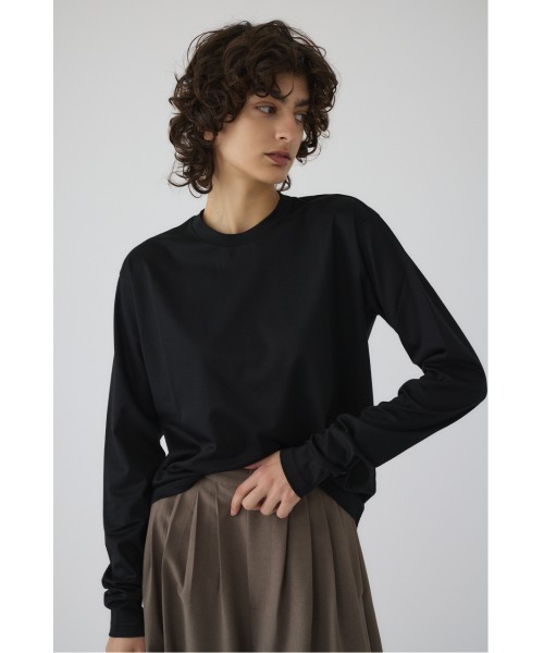 RIM.ARK（リムアーク）の「Basic long sleeve cut tops ベーシックロングスリーブカットトップス（Tシャツ/カットソー・レディース・ホワイト/ブラック・FREE）」の12枚目の写真
