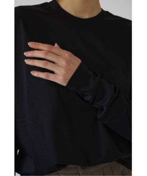 RIM.ARK（リムアーク）の「Basic long sleeve cut tops ベーシックロングスリーブカットトップス（Tシャツ/カットソー・レディース・ホワイト/ブラック・FREE）」の18枚目の写真