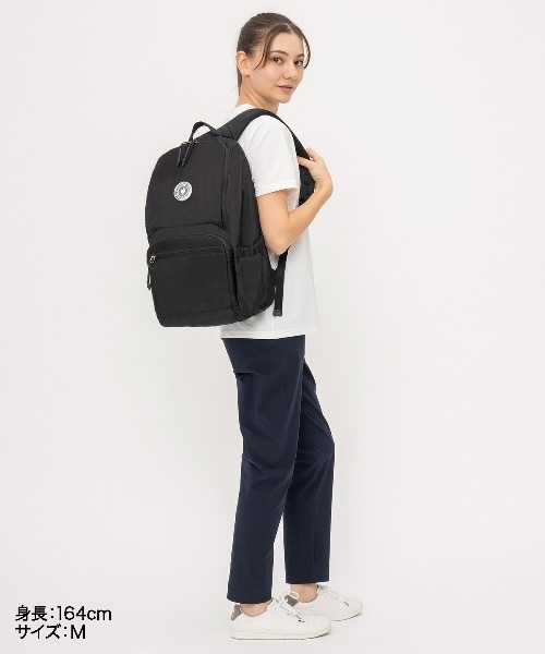 le coq sportif（ルコックスポルティフ）の「【ルコックスポルティフ】通勤通学/撥水/部分通気/PC・タブレットポケット付きバックパック（バックパック/リュック・メンズ・ピンク系/ベージュ系その他/ブラック×グレー・F）」の8枚目の写真