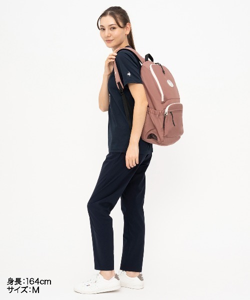 le coq sportif（ルコックスポルティフ）の「【ルコックスポルティフ】通勤通学/撥水/部分通気/PC・タブレットポケット付きバックパック（バックパック/リュック・メンズ・ピンク系/ベージュ系その他/ブラック×グレー・F）」の19枚目の写真