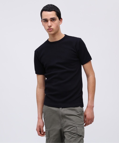 AVIREX（アヴィレックス）の「《DAILY/デイリー》RIB SHORT SLEEVE CREW NECK T-SHIRT / デイリーウェア リブ 半袖 クルーネック Tシャツ / AVIREX / アヴィレックス（Tシャツ/カットソー・メンズ・チャコール/ロイヤルブルー/ホワイト/ブラック/オリーブ/グレー・SMALL/MEDIUM/LARGE/X-LARGE/X-SMALL）」の16枚目の写真