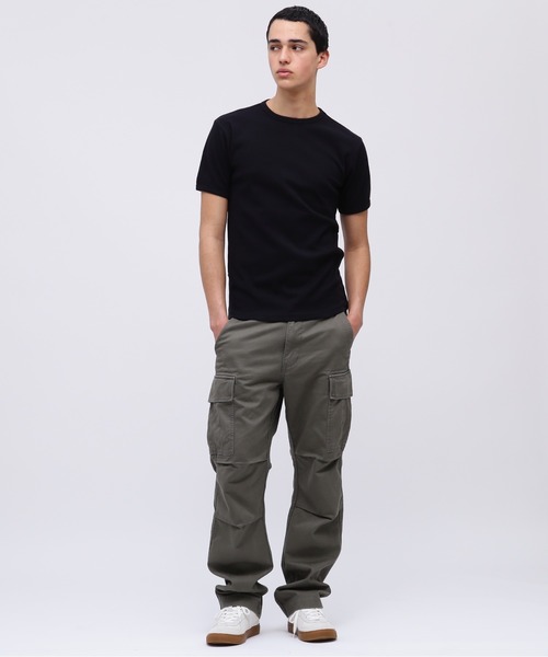 AVIREX（アヴィレックス）の「《DAILY/デイリー》RIB SHORT SLEEVE CREW NECK T-SHIRT / デイリーウェア リブ 半袖 クルーネック Tシャツ / AVIREX / アヴィレックス（Tシャツ/カットソー・メンズ・チャコール/ロイヤルブルー/ホワイト/ブラック/オリーブ/グレー・SMALL/MEDIUM/LARGE/X-LARGE/X-SMALL）」の18枚目の写真