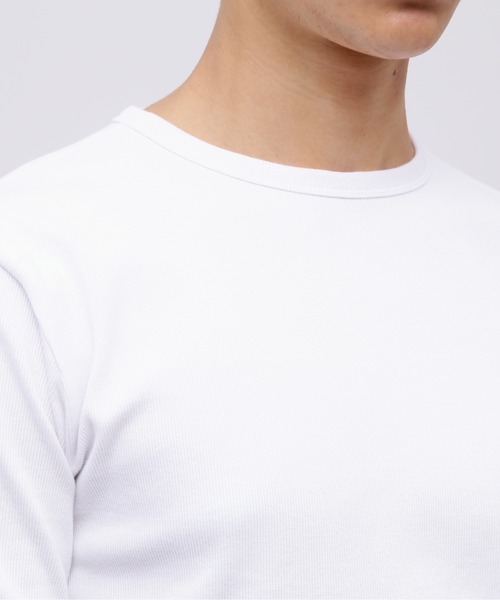 AVIREX（アヴィレックス）の「《DAILY/デイリー》RIB SHORT SLEEVE CREW NECK T-SHIRT / デイリーウェア リブ 半袖 クルーネック Tシャツ / AVIREX / アヴィレックス（Tシャツ/カットソー・メンズ・チャコール/ロイヤルブルー/ホワイト/ブラック/オリーブ/グレー・SMALL/MEDIUM/LARGE/X-LARGE/X-SMALL）」の11枚目の写真