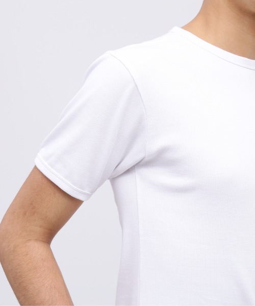 AVIREX（アヴィレックス）の「《DAILY/デイリー》RIB SHORT SLEEVE CREW NECK T-SHIRT / デイリーウェア リブ 半袖 クルーネック Tシャツ / AVIREX / アヴィレックス（Tシャツ/カットソー・メンズ・チャコール/ロイヤルブルー/ホワイト/ブラック/オリーブ/グレー・SMALL/MEDIUM/LARGE/X-LARGE/X-SMALL）」の12枚目の写真