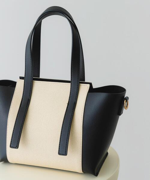 RODE SKO（ロデスコ）の「ミニキャンバスライクチャームトートバッグ（トートバッグ・レディース・ベージュ/ブラック/カーキ・ONE）」の12枚目の写真