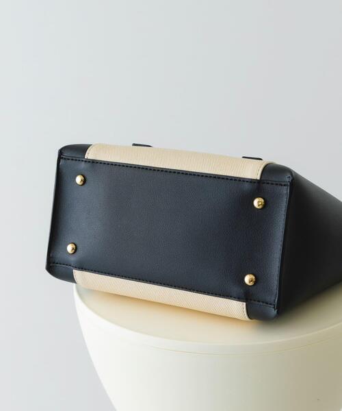 RODE SKO（ロデスコ）の「ミニキャンバスライクチャームトートバッグ（トートバッグ・レディース・ベージュ/ブラック/カーキ・ONE）」の15枚目の写真