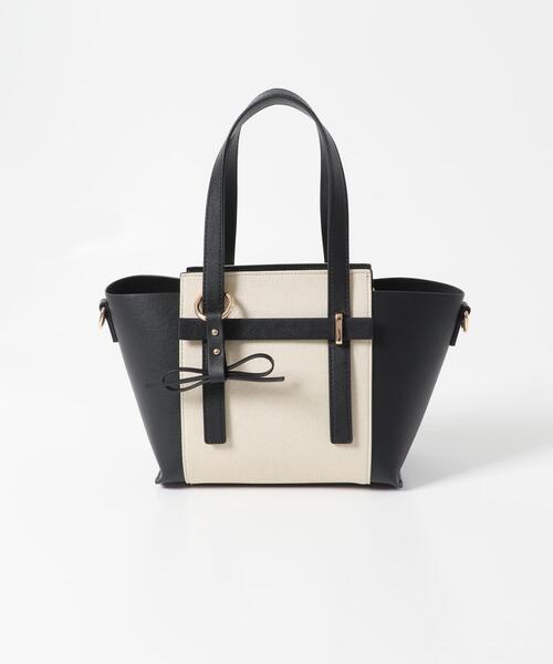 RODE SKO（ロデスコ）の「ミニキャンバスライクチャームトートバッグ（トートバッグ・レディース・ベージュ/ブラック/カーキ・ONE）」の16枚目の写真