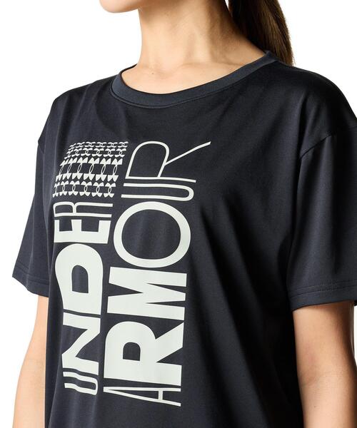UNDER ARMOUR(アンダーアーマー)の「UAテック ボックス グラフィック Tシャツ(トレーニング/レディース)(Tシャツ/カットソー・レディース・ブラック・S/M/L/XL)」の4枚目の写真