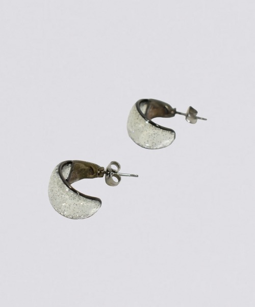 kiehtova(キエトヴァ)の「【kiehtova】GLOSS EPOXY PETIT HOOP PIERCE/グロスエポプチフープピアス(ピアス(両耳用)・レディース・ブラウン/シルバー・FREE)」の7枚目の写真