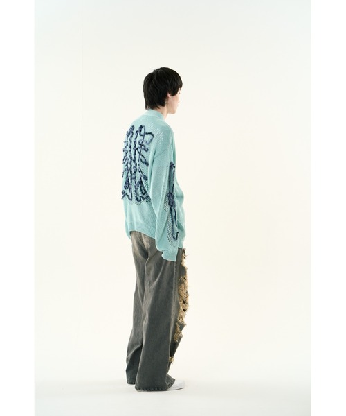 20日終了 DISCOVERED LAME BONE&HEART KNIT 20日終了 DISCOVERED LAME BONE&HEART KNIT