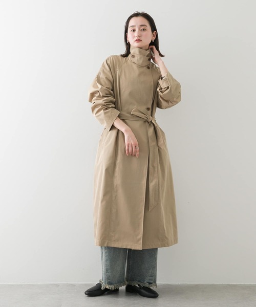 SENSE OF PLACE by URBAN RESEARCH（センスオブプレイスバイアーバンリサーチ）の「ラグラントレンチコート（トレンチコート・レディース・ベージュ/チャコールグレー・ONE）」の9枚目の写真