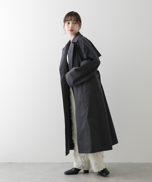SENSE OF PLACE by URBAN RESEARCH（センスオブプレイスバイアーバンリサーチ）の「ラグラントレンチコート（トレンチコート・レディース・ベージュ/チャコールグレー・ONE）」の12枚目の写真