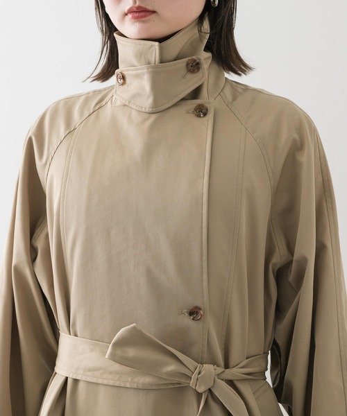 SENSE OF PLACE by URBAN RESEARCH（センスオブプレイスバイアーバンリサーチ）の「ラグラントレンチコート（トレンチコート・レディース・ベージュ/チャコールグレー・ONE）」の19枚目の写真