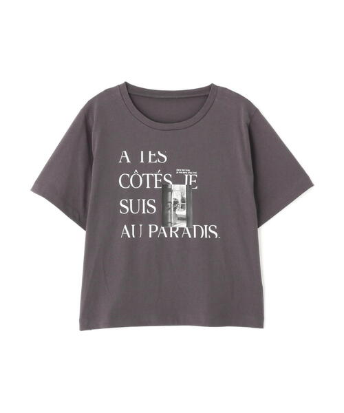 PROPORTION BODY DRESSING(プロポーションボディドレッシング)の「フォトT / 1215160303(Tシャツ/カットソー・レディース・ダークグレー/ホワイト・FREE)」の3枚目の写真